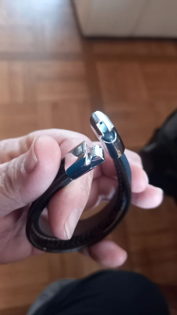 Brazalete unisex de cuero marrón – photo 6